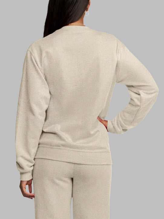 EverSoft®  Fleece Crew Sweatshirt, Extended Sizes Khaki Heather