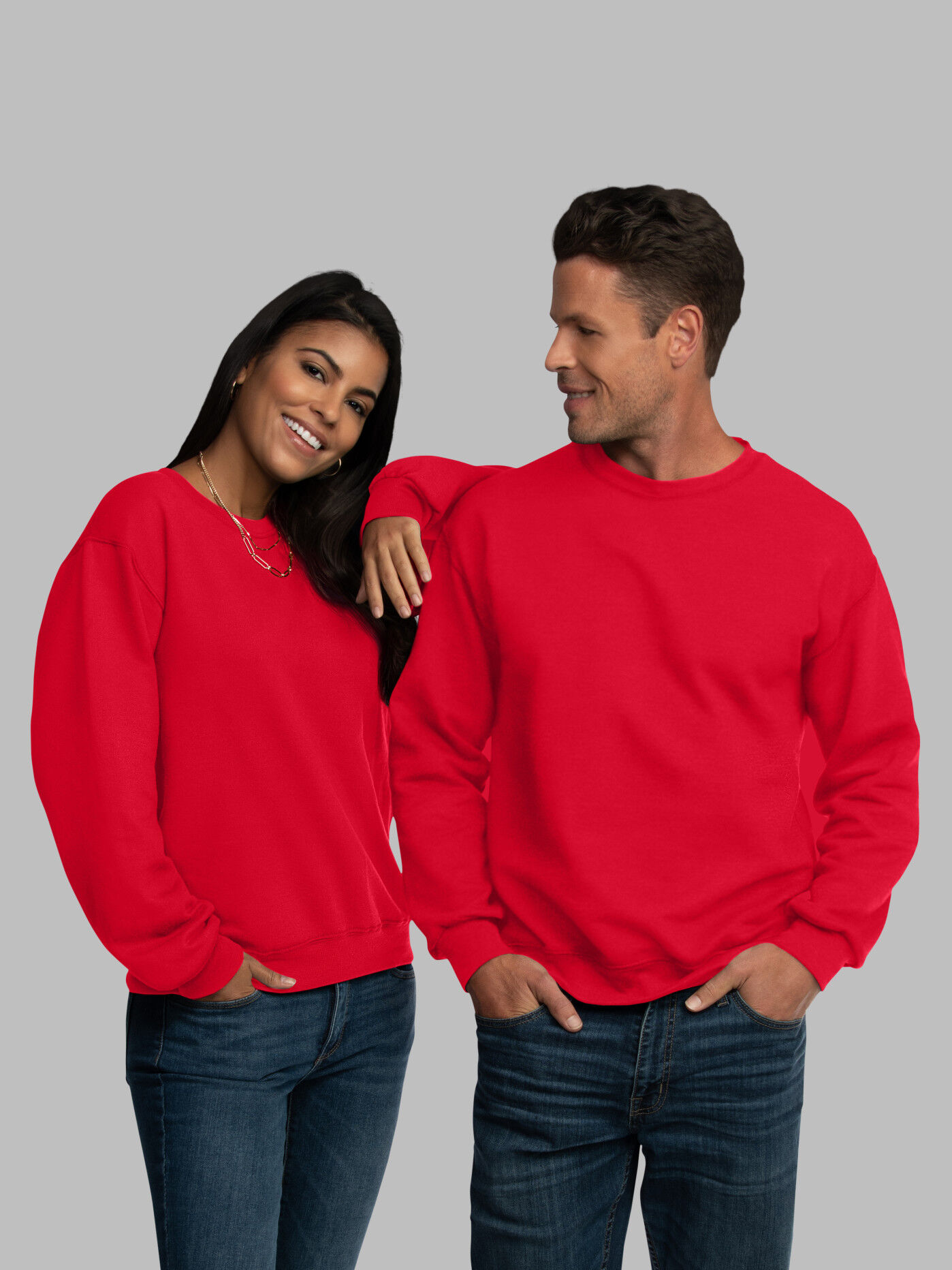Fruit of the loom sales men's fleece crew sweatshirt