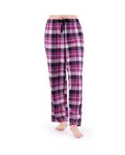 Women's Flannel Top and Bottom Set BLACK/PLAID