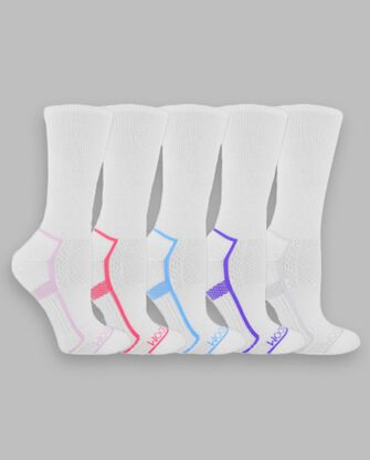 Women's Coolzone® Cushioned Cotton Crew Socks, 5 Pack 
