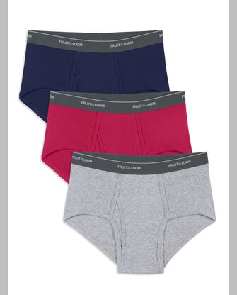 Men's Assorted Mid Rise Brief, 3 Pack 