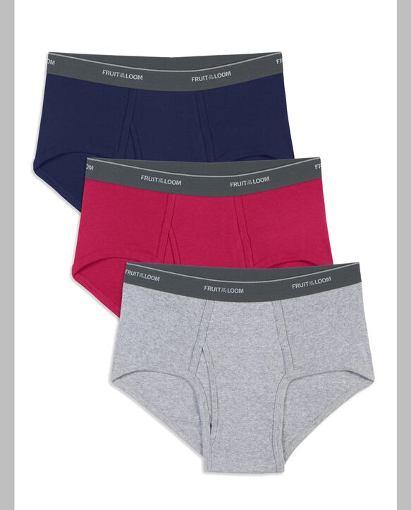 Men's Assorted Mid Rise Brief, 3 Pack Assorted