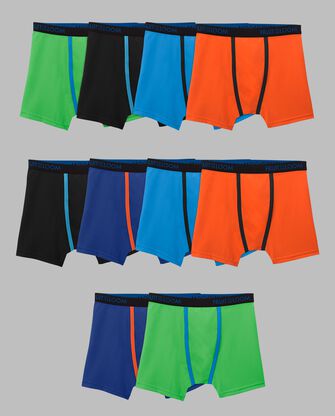 Boys' Breathable Boxer Briefs, Assorted 10 Pack ASST