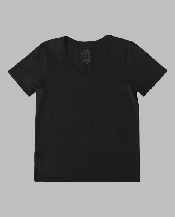 Women's Crafted Comfort Artisan Tee™ V-Neck T-Shirt Black Ink