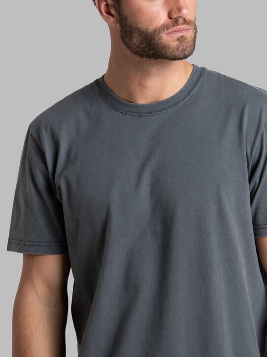 Fruit of the Loom Garment Dyed Crew T-Shirt Charcoal