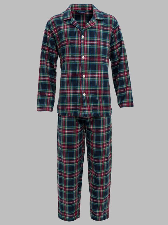 Fruit of the Loom Men's Flannel Pajama, 2 Piece Set 