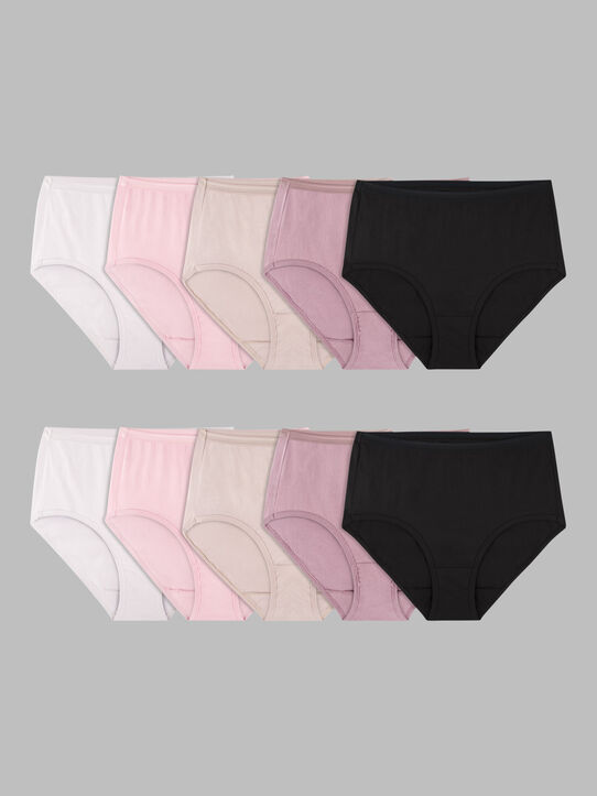 Briefs Women Soft Cotton Underwear With Zipper Pocket Solid