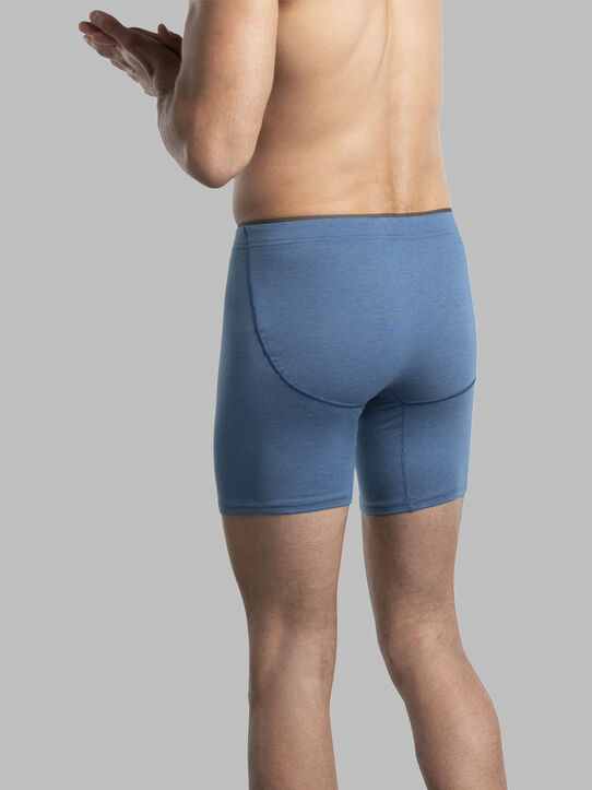 Men's Crafted Comfort™ Fabric Covered Waistband Boxer Briefs, Black 3 Pack Black