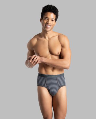 Men's Fashion Briefs, Assorted Stripe and Solid 6 Pack 