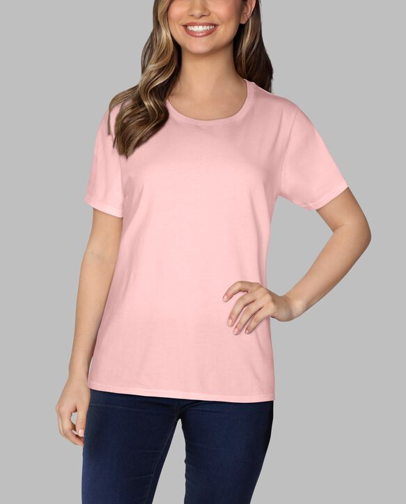 Women's Crafted Comfort Artisan Tee™ Crew T-Shirt Sweetheart Pink