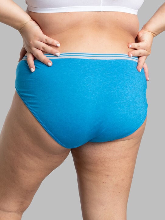 Women's Plus Fit for Me® Heather Hi-Cut Panty, Assorted 10 Pack ASSORTED