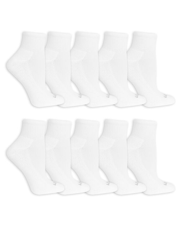 Women's Everyday Soft Cushioned Ankle Socks 10 Pair White