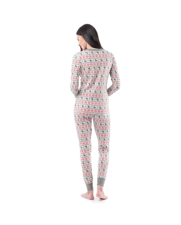 Fruit of the Loom Women's Waffle Crew Top and Pant, 2-Piece Pajama Set