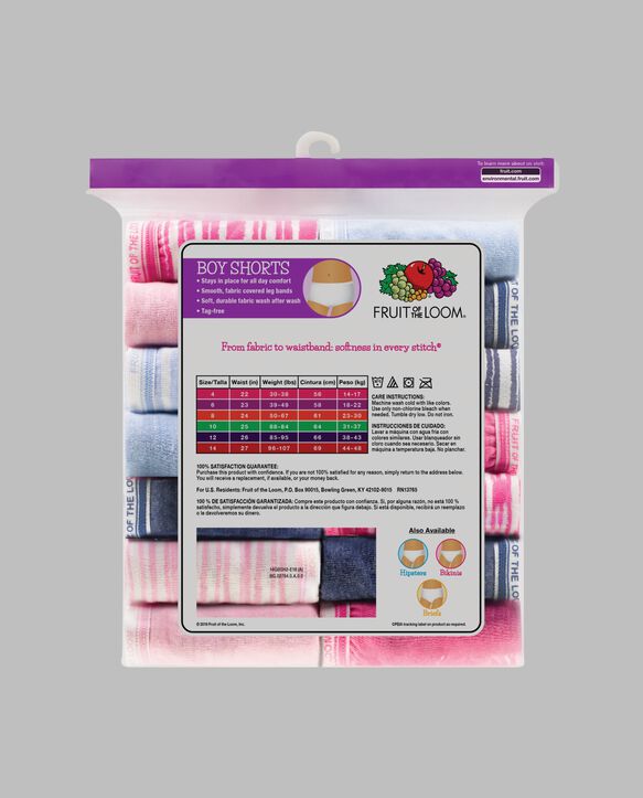 Girls' Heather Boy Short Underwear, Assorted 14 Pack Assorted