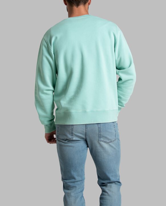Fruit of the Loom Garment Dyed Crew Sweatshirt Cascade Green