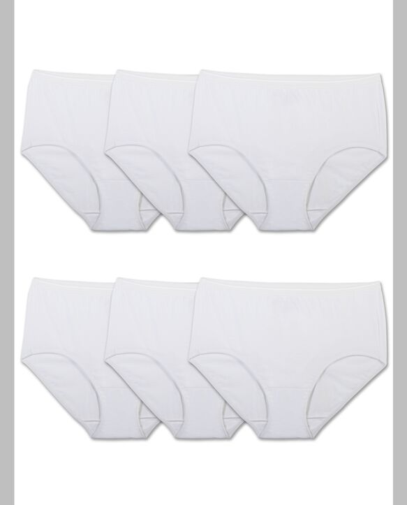 Women's White Brief Underwear, 6 Pack | Fruit