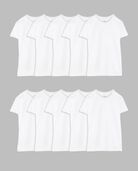Men's Crew Undershirt, White 10 Pack WHITE