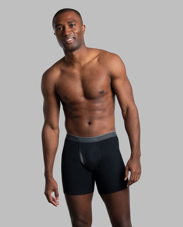 Men's CoolZone® Boxer Briefs, Black and Grey 5+1 Bonus Pack