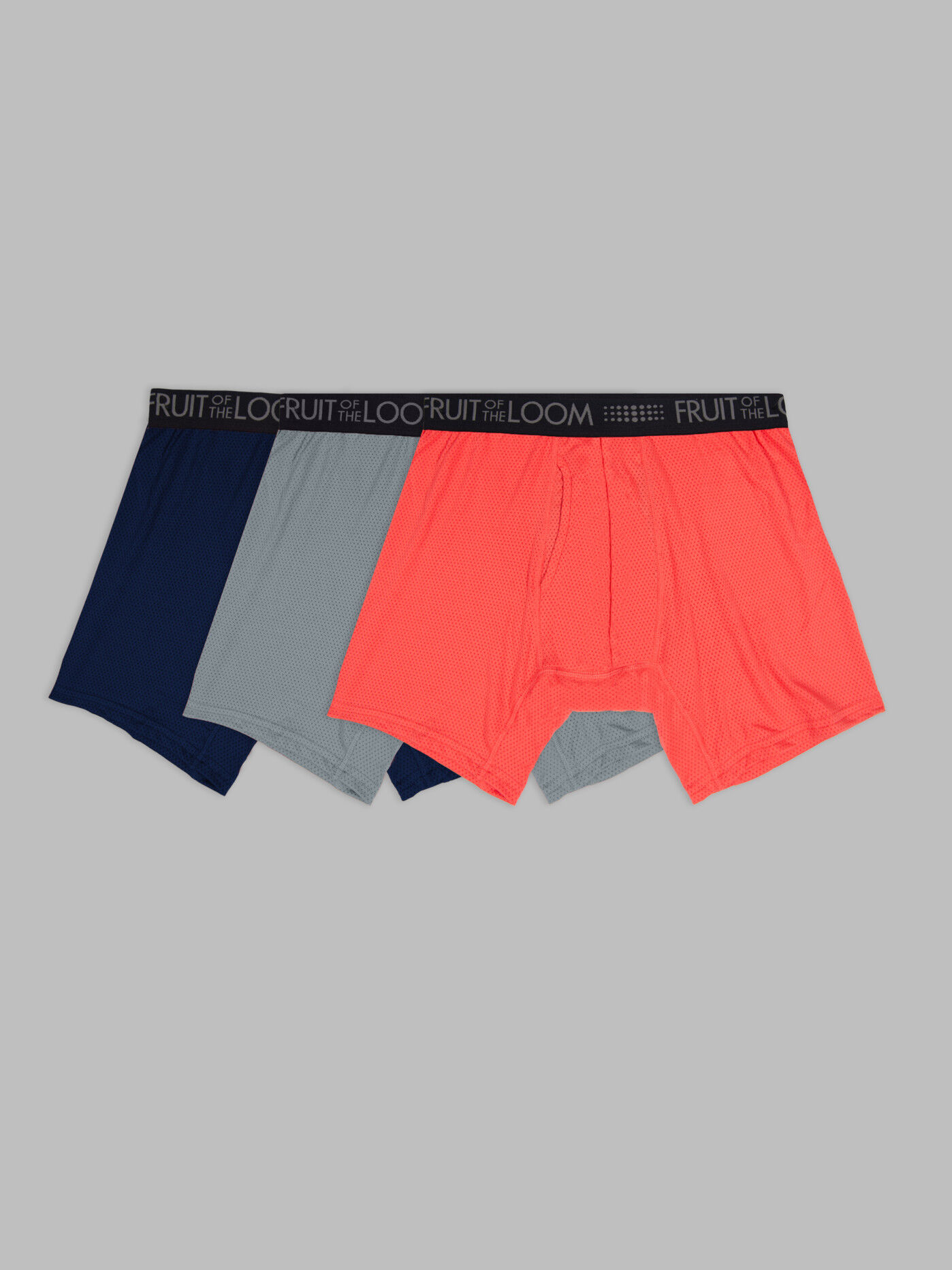 Fruit of The Loom Men s Breathable CoolZone Support Pouch Micro Mesh Boxer Briefs 3 Pack Size Medium