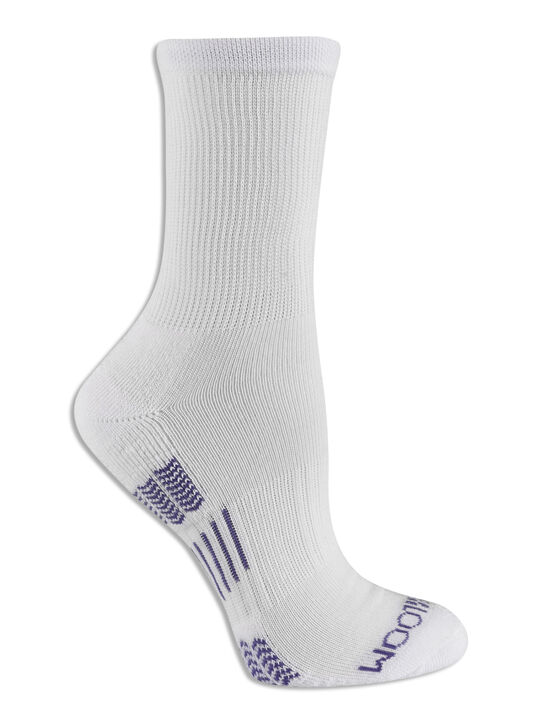 Fruit of the Loom Women's Breathable Cotton Lightweight 6pk No Show Tab  Athletic Socks - White 4-10 6 ct