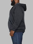 Big Men's Eversoft®  Fleece Full Zip Hoodie Sweatshirt Black Heather