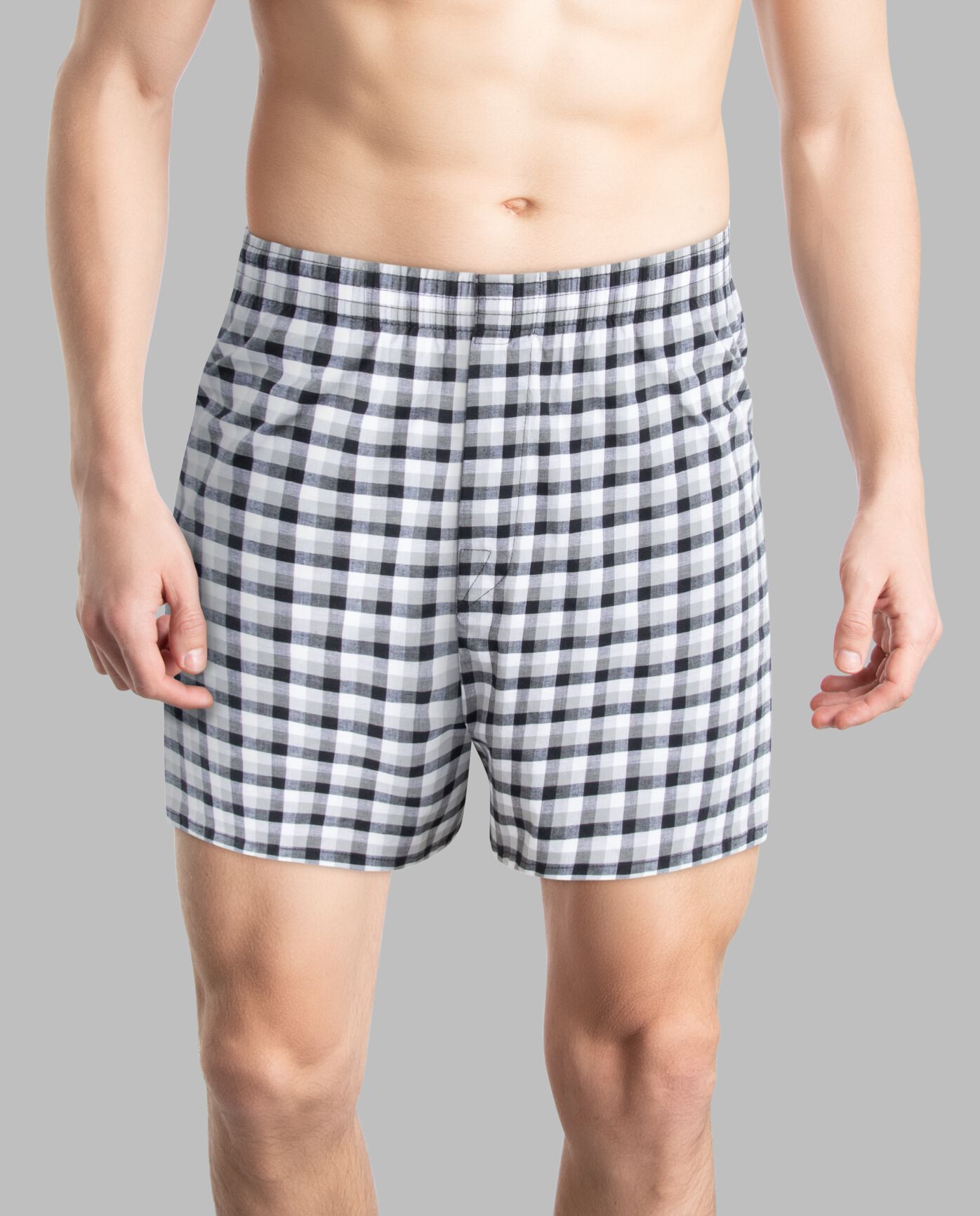 Men's Cotton Stretch Woven Boxer, Assorted 6 Pack