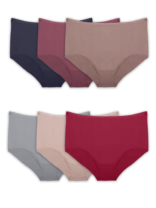 Women's Microfiber Brief Panties, 6 Pack