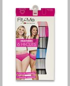 Women's Plus Size Fit for Me® by Fruit of the Loom® Heather Cotton Hi-Cut Panty, 6 Pack Assorted