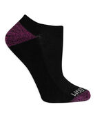 Women's Everyday Soft Cushioned No Show Socks 10 Pair Black/Pink, Black, Black/Purple, Black/Dark Purple, Black/Blue