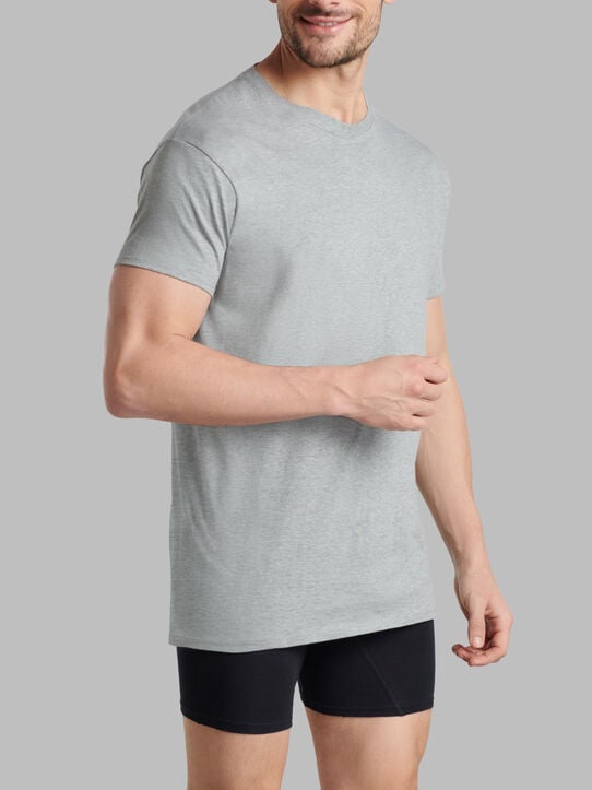 Men's Premium Undershirt, Black and Gray 4 Pack Black and Gray