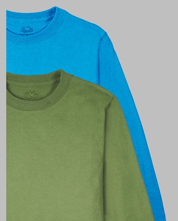 Boys' Supersoft Long Sleeve T-Shirt, 2 Color Pack Rainforest Asst.