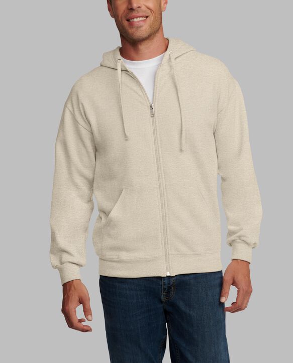 Eversoft® Fleece Full Zip Hoodie Sweatshirt, Extended Sizes Khaki Heather