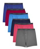 Big Men's Assorted Knit Boxers, 6 Pack ASSORTED