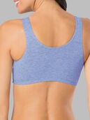 Women's Tank Style Sports Bra, 3 Pack HEATHER BLUE/WHITE/HEATHER GREY