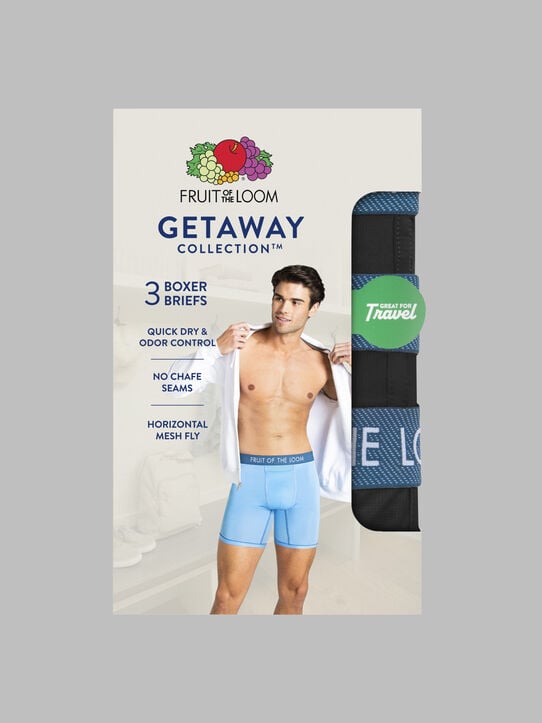 Men's Getaway Collection™ Boxer Brief, Assorted 3 Pack Black