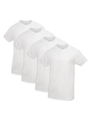 Fruit of the Loom Men's Premium Undershirt, White 4 Pack 