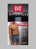BVD® Men's Cotton Stretch Boxer Briefs, 3 Pack Assorted