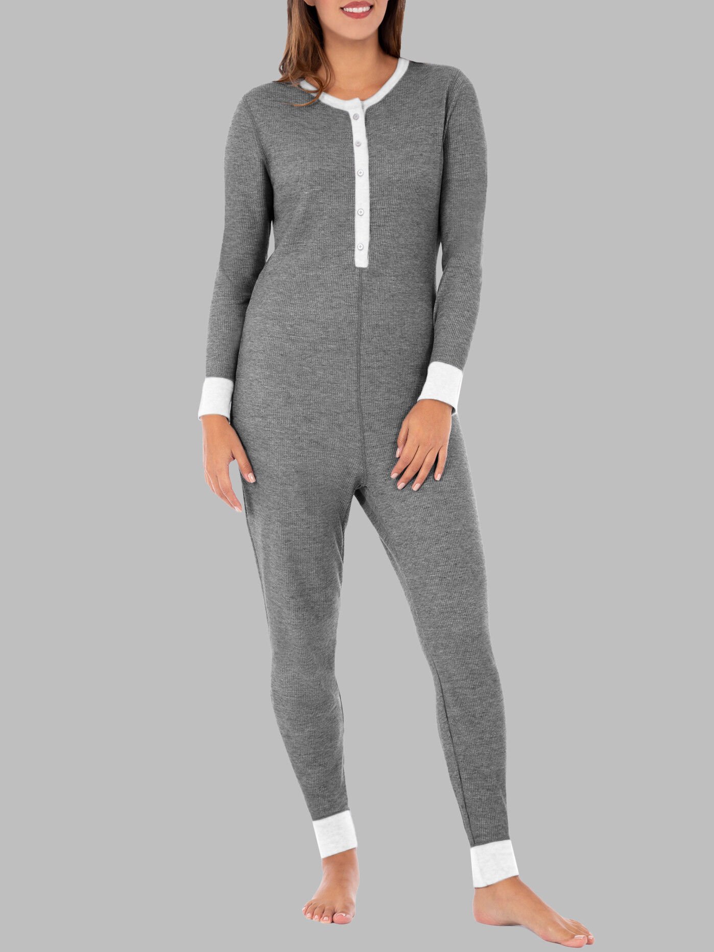 Womens waffle knit onesie deals