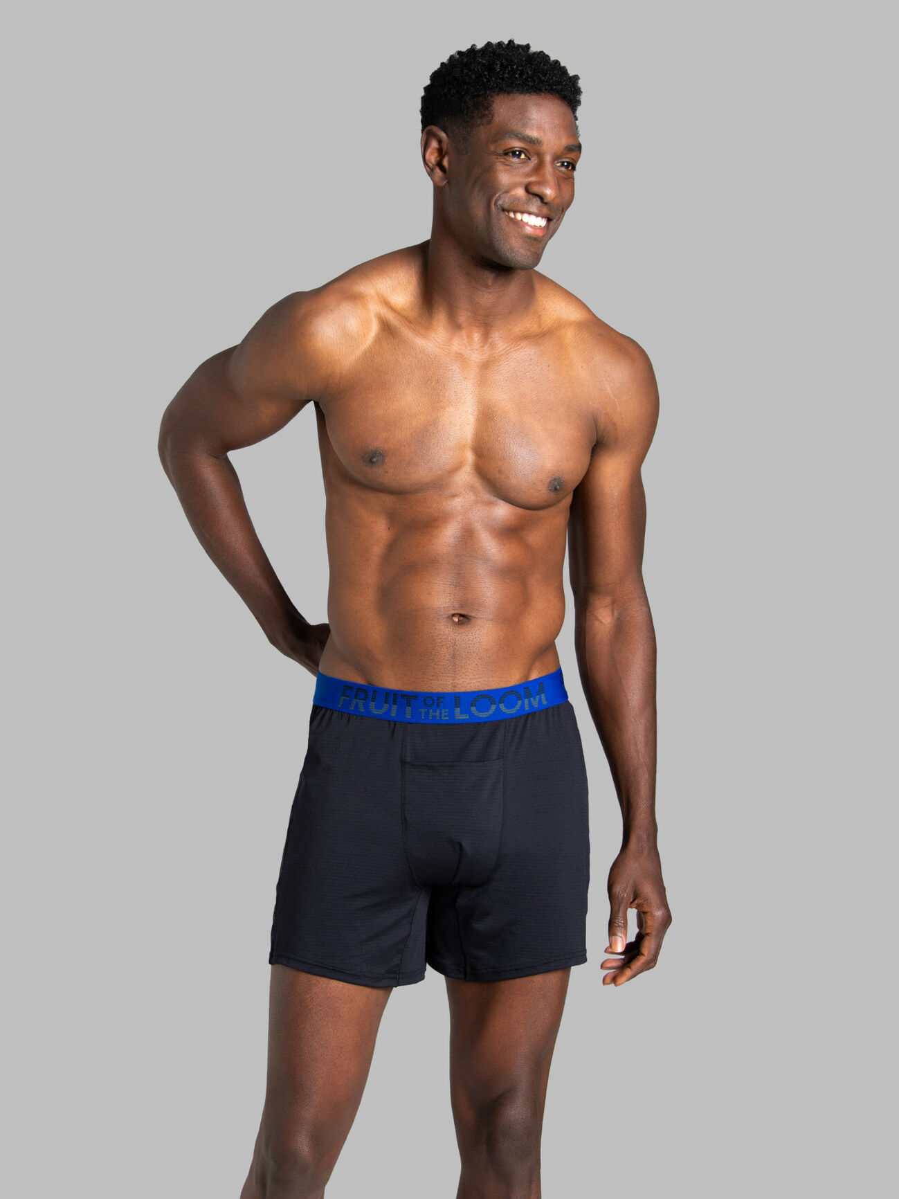 360 Stretch Cooling Channels Loose Fit Boxer Brief, Assorted 3 Pack
