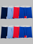 Men's Active Cotton blend Boxer Briefs, Assorted 8 Pack Assorted
