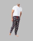 Fruit of the Loom Men's Holiday and Plaid Microfleece Sleep Pant, 2 Pack JOLLY/GREEN BUFFALO CHECK