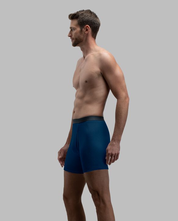BVD® Men's Boxer Briefs, Black and Gray 4 Pack Assorted