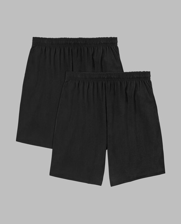 Men’s Eversoft® Jersey Shorts, Extended Sizes, 2 Pack BLACKINK