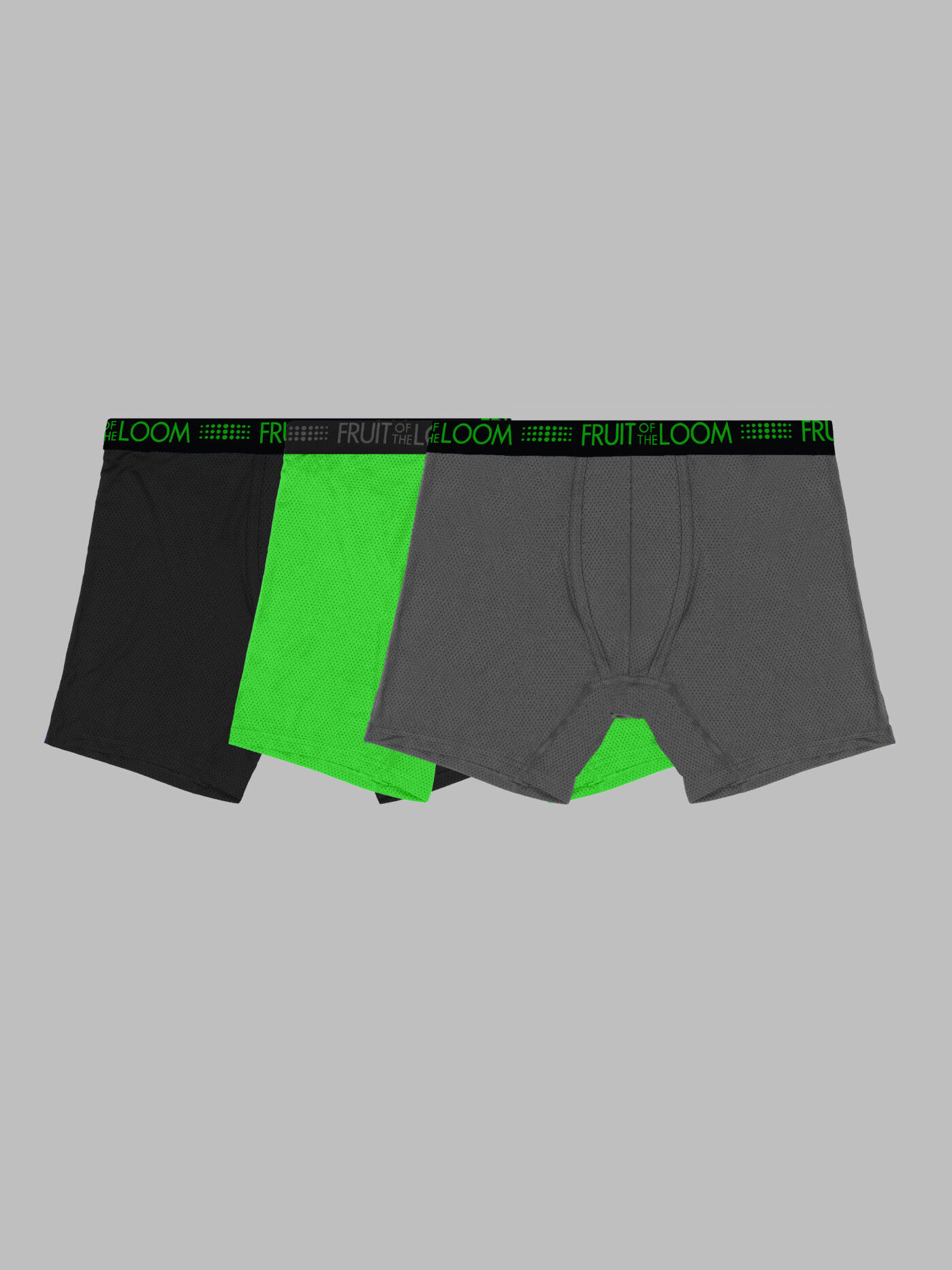 Men s Breathable Micro Mesh Boxer Briefs Assorted 3 Pack Extended Sizes