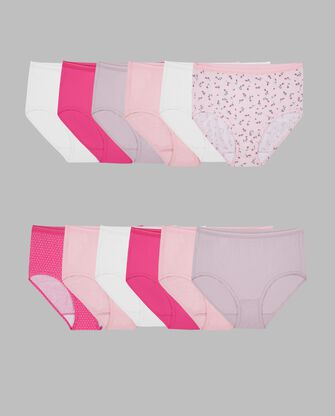 Women's Cotton Brief Panty, Assorted 12 Pack ASSORTED