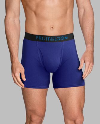 Men's Breathable cotton Micro-Mesh Short Leg Boxer Briefs, Assorted 3 Pack 