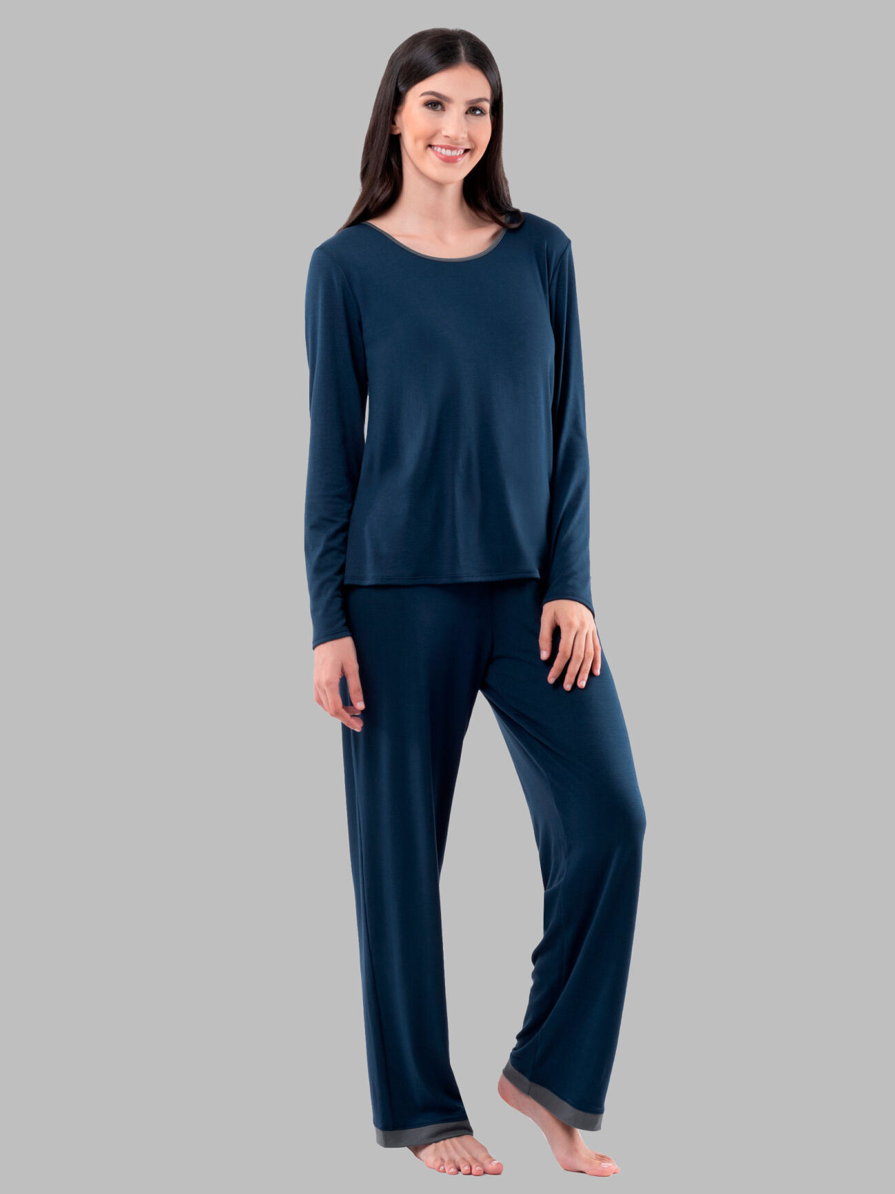 Women 2023 Fall Winter Pajama Set 2 Piece Comfy Long Sleeve Top Pants Sets  Button Down Soft Loungewear Pjs Outfits