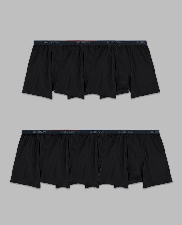 Men's Cotton Stretch Boxer Briefs, Black 7 Pack Assorted