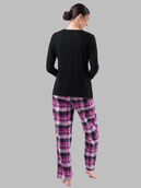 Women's Flannel Top and Bottom,  2 Piece Pajama Set 