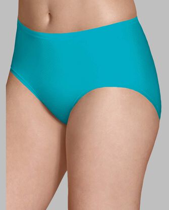 Women's Assorted Breathable Micro-Mesh Low Rise Brief Panty, 8 Pack ASSORTED